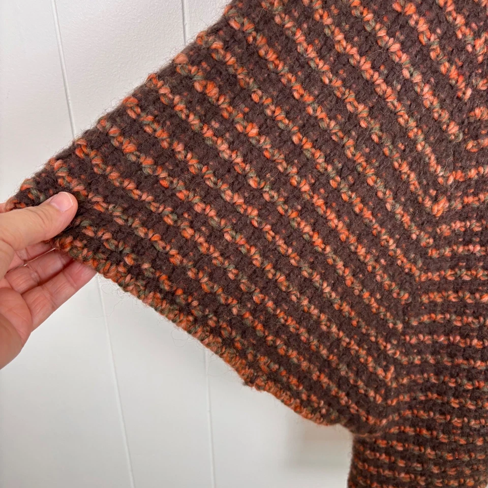 Renee's NYC Mohair Alpaca Cowl Neck Poncho Sweater Knit Made in Italy One Size - Image 4 of 4