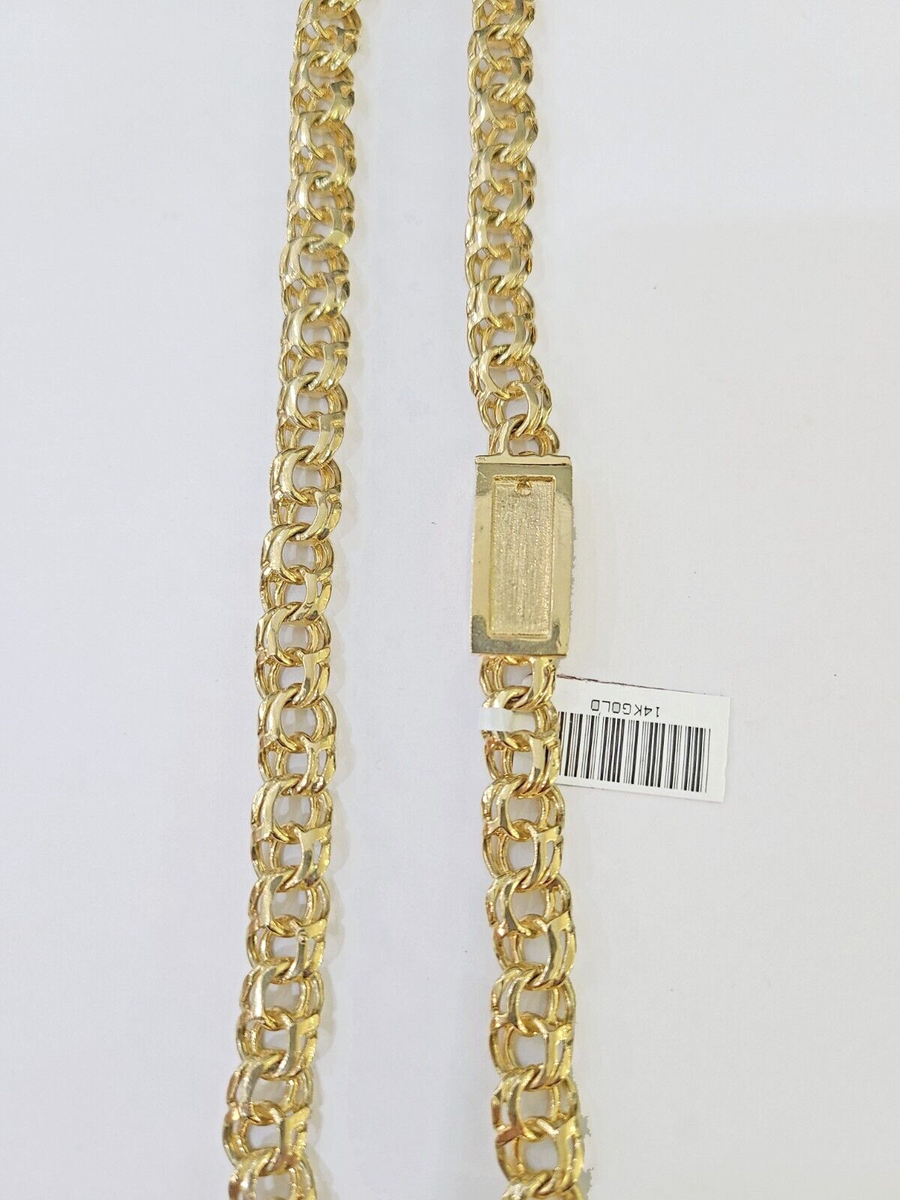 [LLOYD] 韓国☆14K GOLD☆Bright Necklace 14k Yellow Gold Chino Link ID Necklace/Chain 9mm 24Inch For