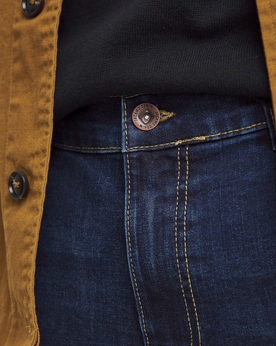 Jacamo Darkwash Skinny Fit Stretch Jeans Blue 54s W54 L30 Made Recycled Plastics - Picture 4 of 5