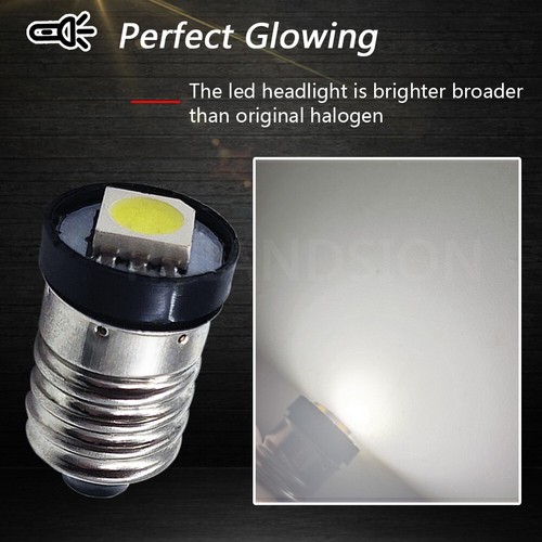 2PCS E10 5050 LED Screw Base Replace Light Torch Flashlight Bulb Lamp 6V White - Picture 7 of 7