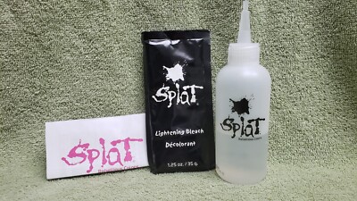 Splat Lightening Bleach Kit Decolorant, Mixing Container and gloves