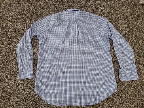 Ralph Lauren Classic Fit Button Down Mens Size XLT Blue Plaid Blue Pony - Picture 7 of 7