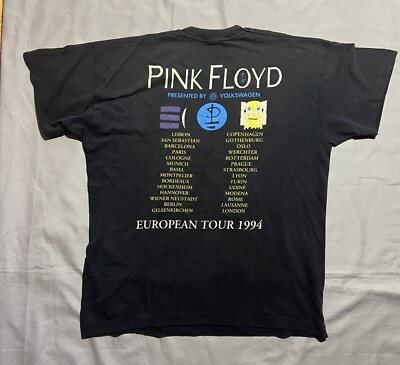 VINTAGE PINK FLOYD SHIRT EUROPEAN TOUR 1994 JERSEY SIZE XL VINTAGE PINK FLOYD SHIRT EUROPEAN TOUR 1994 JERSEY SIZE XL