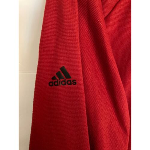 Camisa Adidas Honda Clásica Manga Larga Tejida Gofre Golf Rojo Profundo 1/4 Cremallera Para Hombres M - Imagen 4 de 9