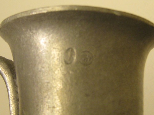 VINTAGE RWP "DownUnder Food&Spirit" HORN BEER STEIN MUG PEWTER - Bild 4 von 10