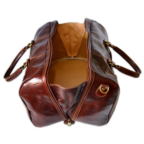 PASQUALE CUTARELLI Mens Haldall Italian Leather Travel Bag Overnight - Picture 19 of 22