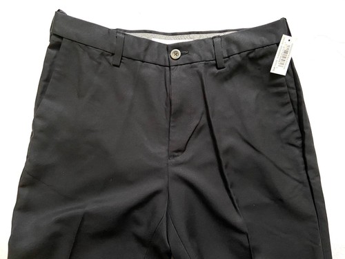 NWT Essentials Men's Expandable Waist Classic Fit Flat Front Dress Pants, 32x32 - Picture 7 of 7