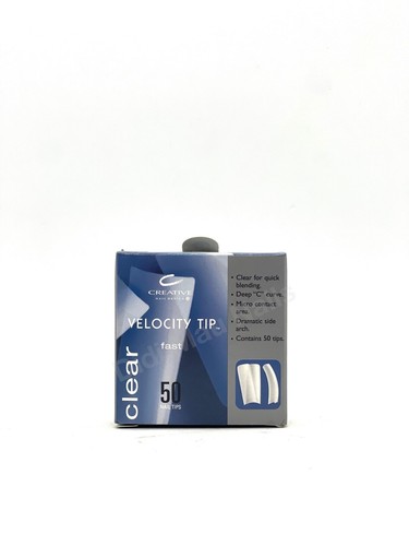 PUNTAS DE UÑAS transparentes CND Velocity para gel UV acrílico tamaño #1-10 50 relleno paquete antiguo - Imagen 8 de 11