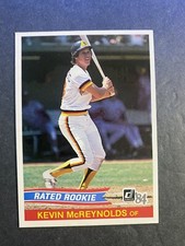 1984  Donruss Baseball Kevin McReynolds Rated Rookie Card #34. rookie card picture