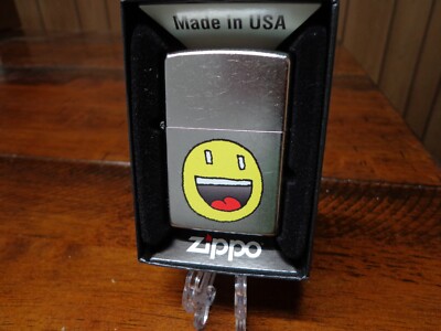 LAUGHING FACE EMOJI LOL ZIPPO LIGHTER MINT IN BOX