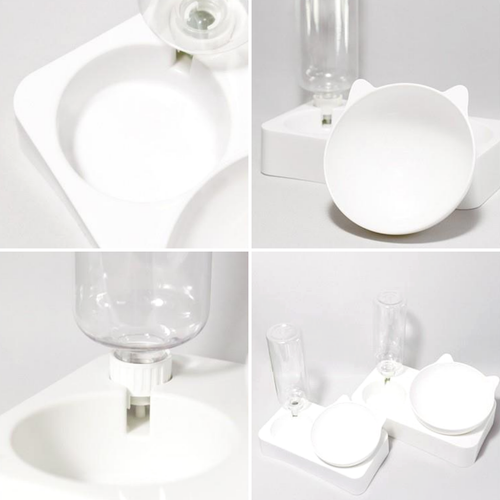D77D Katzennäpfe, Schwerkraft Wasser und Futternapf Brunnenfutter-/Wasserspender - Bild 4 von 12