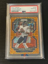 2021 Prizm #334 Justin Fields Lazer Prizm PSA 10