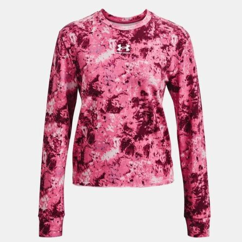 Under Armour - Women's Rival Terry Print Crew Sweatshirt - Size LARGE