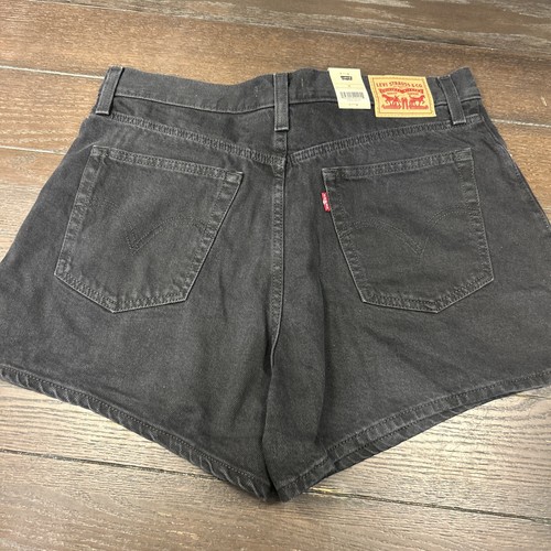 NEW Levi's Women's Size 32 High Waisted Mom Jean Shorts Denim Black NWT - Picture 9 of 12