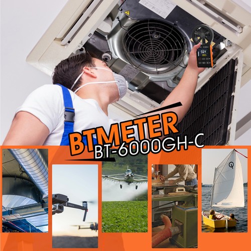 Digital CFM Anemometer Wind Speed Air Flow Air Velocity Meter 30m/s Color LCD - Picture 7 of 7
