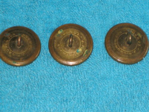 KÖNIGLICHES ARMEE-DIENSTKORPS MESSINGKNÖPFE X 3. KINGS CROWN - 17MM VON GAUNT, LONDON - Bild 6 von 10