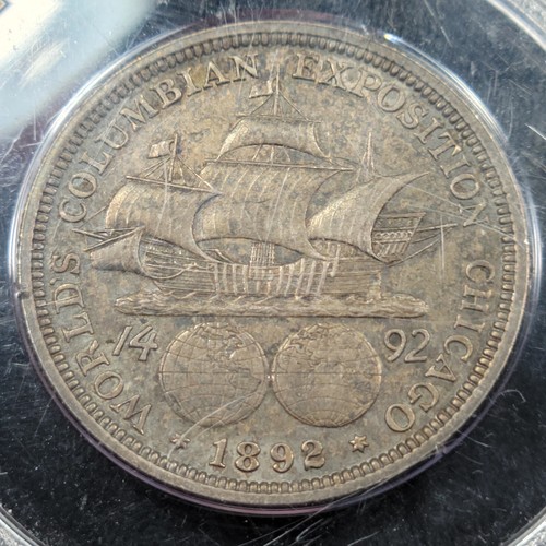 1892 50c Columbian Commemorative Half Dollar PCGS MS62 OGH Rattler *J550 - Picture 3 of 3