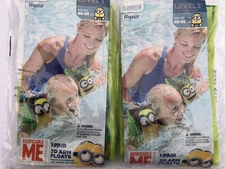 Minion Arm Floats, One Size 40-55 lbs, Level 3, Lot- 2 Pkgs. NEW. Despicable Me