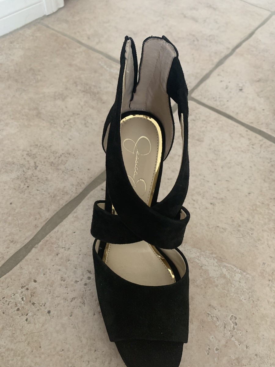 Jessica simpson deals black suede heels