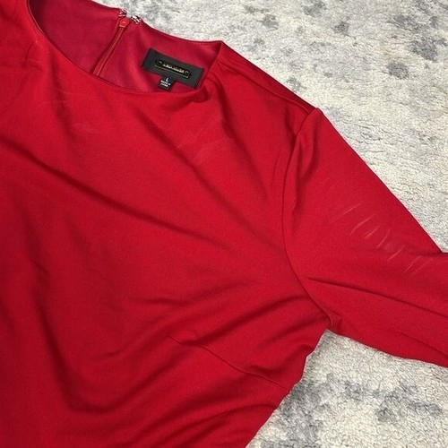New Alexia Admor Pluto Dress Red Long Sleeve Rosette Tiered Sexy Valentines L - Picture 11 of 14