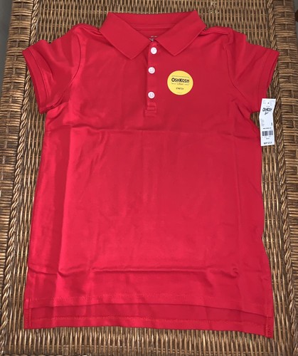 NWT Girls OSHKOSH B’GOSH Red Schooll Stretch Uniform Shirt T-shirt - size 8 - Picture 2 of 3