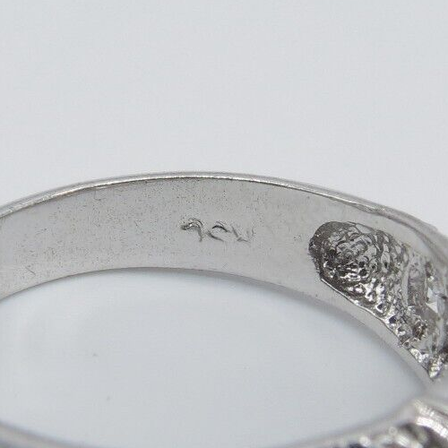 Anillo de cóctel de circonita cúbica talla 9,75 tono plata anillo para mujer - firmado - Imagen 10 de 11