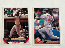 (2 1993 MO VAUGHN-DONRUSS # 429-TOPPS # 51 BASEBALL CARDS (RED SOX)