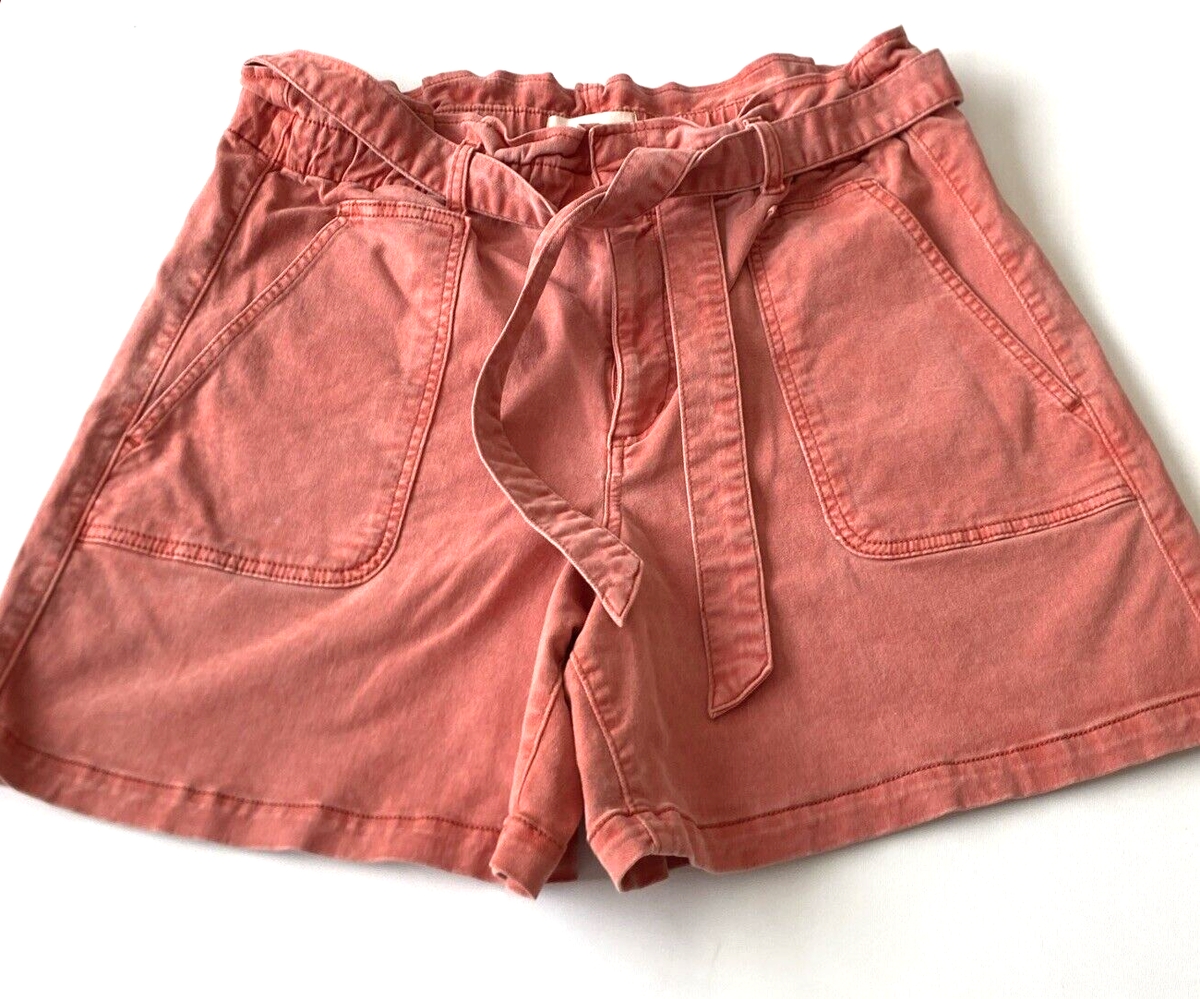 Paperbag Shorts Plus Size Denim Shorts Australia LOFT Coral Denim