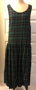 Camden-Classics-by-D-S-Ross-Dress-Size-M-Tartan-Print-Jumper-Apron-Dress-Modest