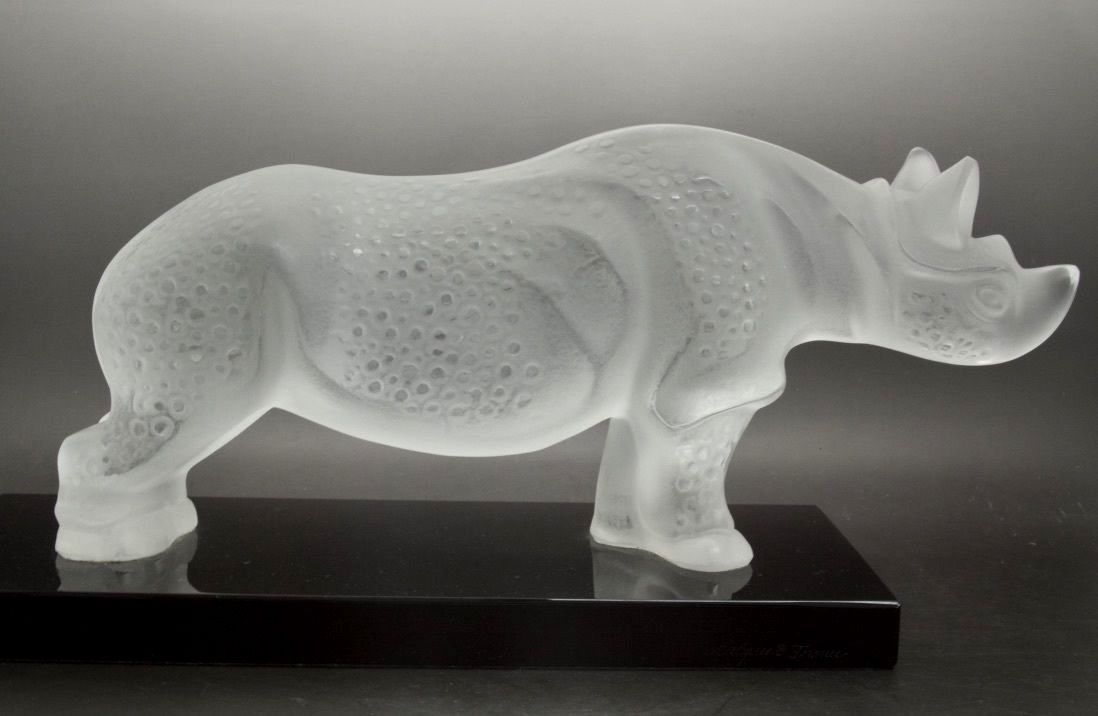 Lalique Rhinoceros Toba 希少色 Amber Lalique Rhinoceros Toba