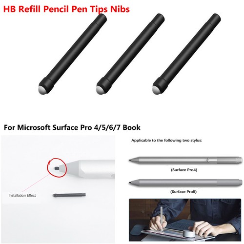 Für Microsoft Surface Pro 4/5/6/7 Book HB Refill Pencil Pen Tips Pencil Nibs Set - Bild 1 von 9