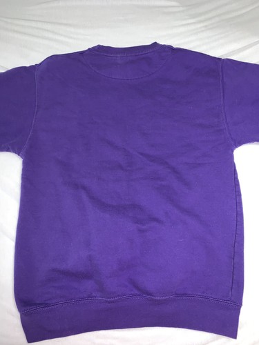 OVB Old Varsity Brand Stitched LSU Tigers Pull Over Sweatshirt Sz XS Purple Bin5 - Picture 5 of 5