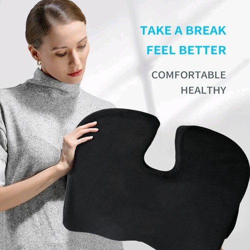 Memory Foam Chair Seat Cushion Car Pad Comfort Breathable stress Relief Black - Picture 5 of 6