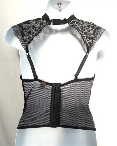 Sujetador corsé Victoria's Secret Buster Top 36 D cuello falso encaje construido - Imagen 4 de 9
