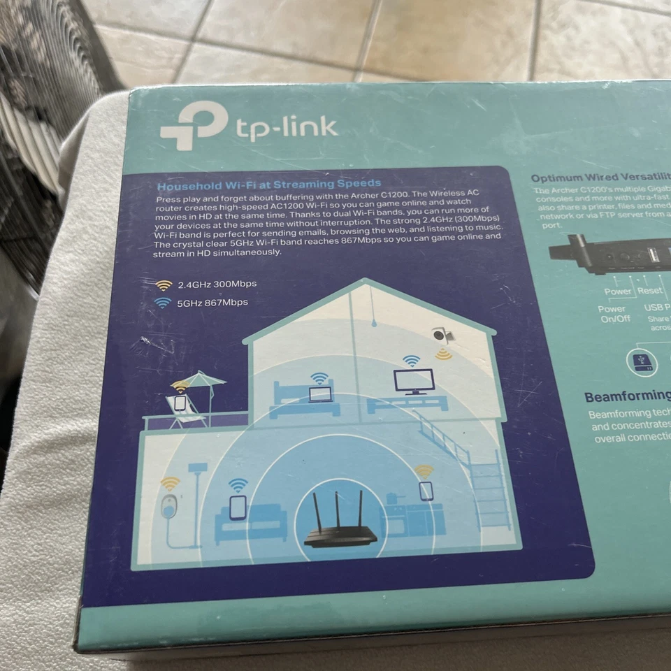 TP-LINK AC 1200 Wireless Dual Band Gigabit Router Archer - Image 4 of 4