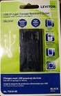 New Leviton USB Charger Tamper Resistant Outlet T5630-BE Black 2.1AUSB 15a-125V