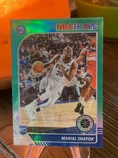 2019-20	 NBA HOOPS PREMIUM STOCK MARIAL SHAYOK	 GREEN PRIZM, RC 252