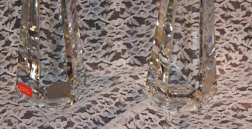 MIKASA 15" Crystal Candlesticks Candle Holder - Set of 2  - PENTHOUSE Pattern - Picture 5 of 6