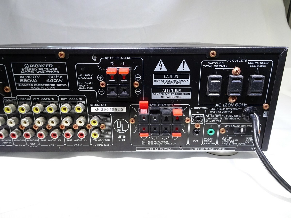 Pioneer vsx-5700s オーディオ/ビデオ受信機 PIONEER VSX-5700S AUDIO/VIDEO RECEIVER. WORKS. NO REMOTE | eBay