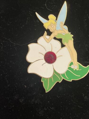 Tinker Bell LE Disney Pin ✿ Tink Jewel Blume Geburtsstein Januar Neu. LE. 2004 - Bild 3 von 4