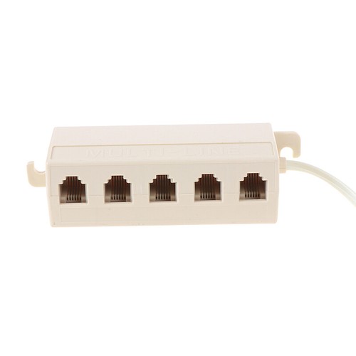 RJ11 jack 5 way outlet telephone modular line splitter plug adapter Fad H-*- - Zdjęcie 8 z 10