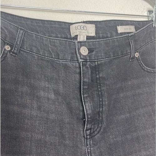 LOGO WIDE LEG BLACK CROP JEANS SIZE 16P - Bild 5 von 11