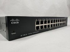 Cisco Small Business Unmanaged SF100-24 24-Ports Rack-Mountable Ethernet TESTED