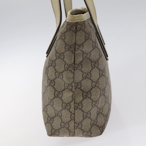 GUCCI GG Supreme Tote Bag PVC Beige Silver 181086 Auth yk18145 - Picture 4 of 22
