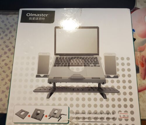 Laptop Stand, Jelly Comb Ergonomic Notebook Riser Desk 9-Level Adjustable with F - Picture 2 of 6