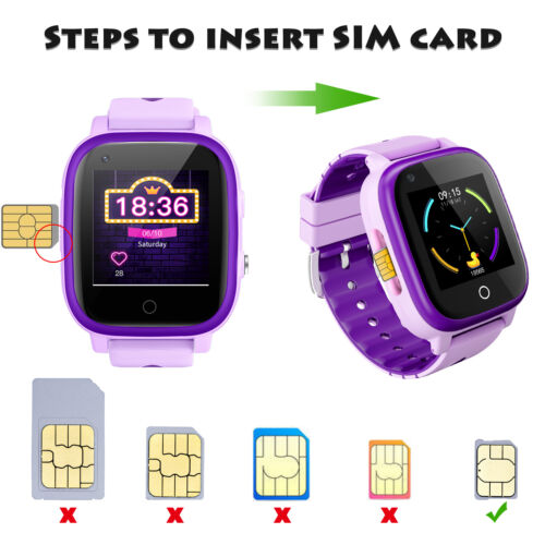 4G Kinder Smartwatch GPS Tracker SMS Anruf Videoanruf SOS Smartwatch Handy - Bild 28 von 53
