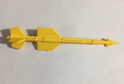 Vintage 1986 GI Joe Cobra CONQUEST X-30 Jet Yellow Missile Bomb Rocket Part