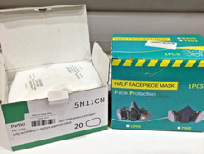 NEW 6200 Half Facepiece Respirator Mask Vapor Filter 6000 series & 20 Cartridges