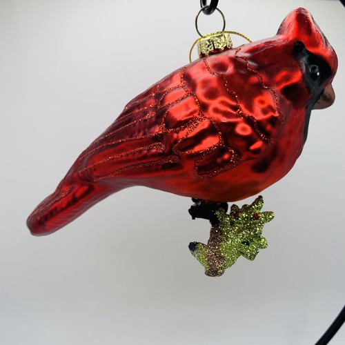 CARDINALE ROSSO Decorazione Natalizia Vetro Soffiato Mercurio - Foto 2 di 8