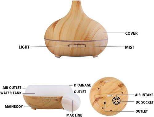 Oil Aroma Diffuser Aromatherapy LED Essential Ultrasonic Humidifier Air Purifier - Picture 4 of 9